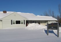 image of office exterior in winter